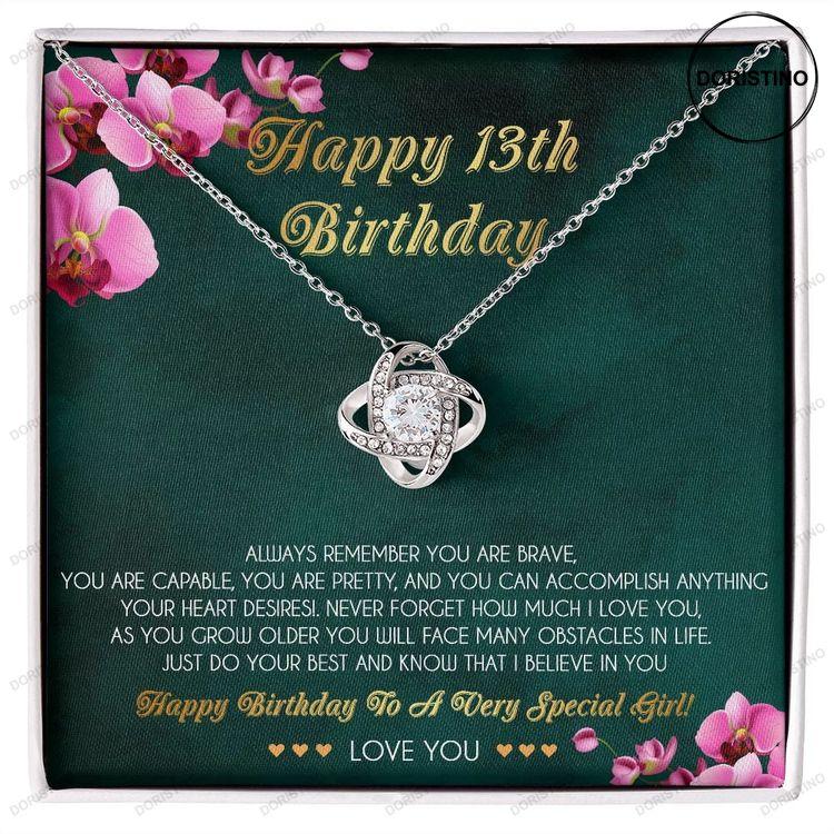 Daughter Necklace, Granddaughter Necklace, Happy 13Th Birthday Necklac –  Rakva