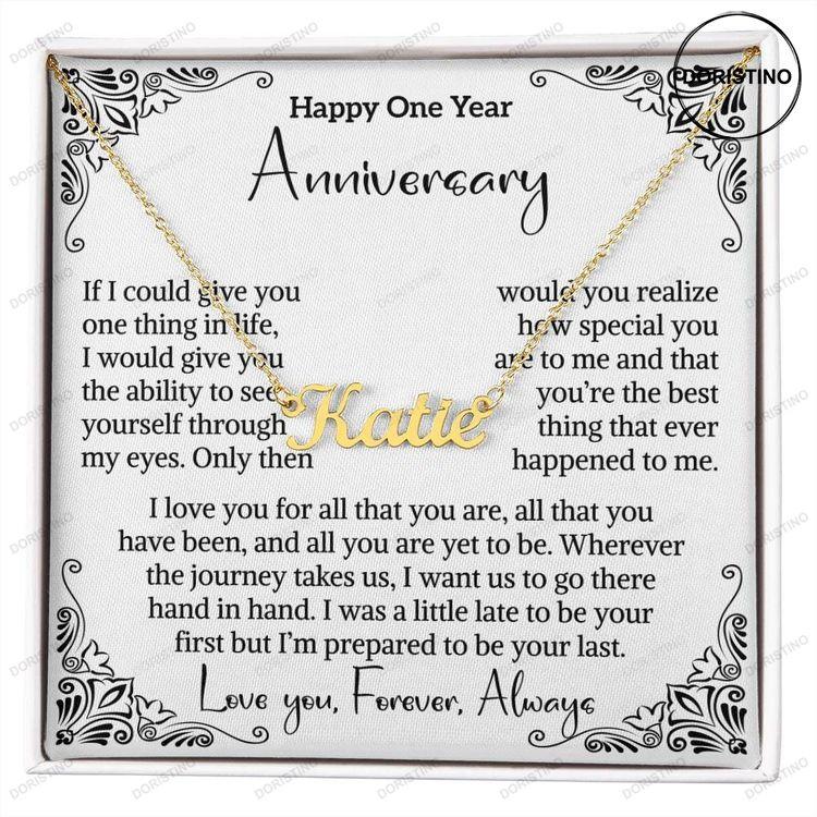 1st Anniversary 1st Wedding Anniversary Gift For Wife Paper Anniversary Gift First Anniversary 1 Year Anniversary Gift For Her One Year Love Doristino Trending Necklace