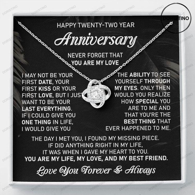 22th Wedding Anniversary Gift For Wife Anniversary Gift Twenty- Two Anniversary Gift 22 Year Anniversary Gift Meaningful Gift For Doristino Trending Necklace