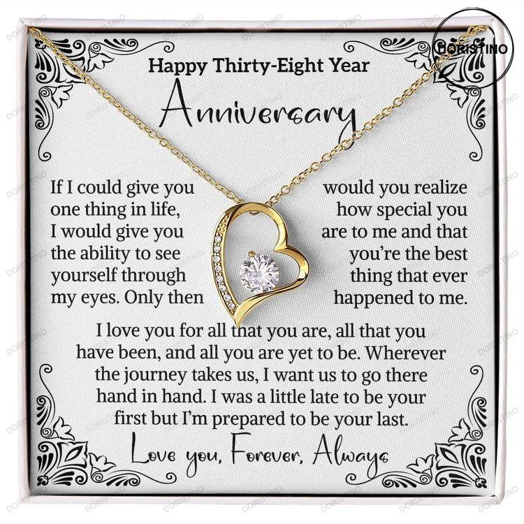 38th Wedding Anniversary Gift Luck Anniversary Gift Thirty Eightieth Anniversary Gift 38 Year Anniversary Gift For Our Anniversary Forever Doristino Awesome Necklace