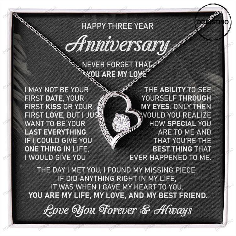3rd wedding anniversary gift for wife leather anniversary gift third anniversary 3 year anniversary gift for her three year forever love
