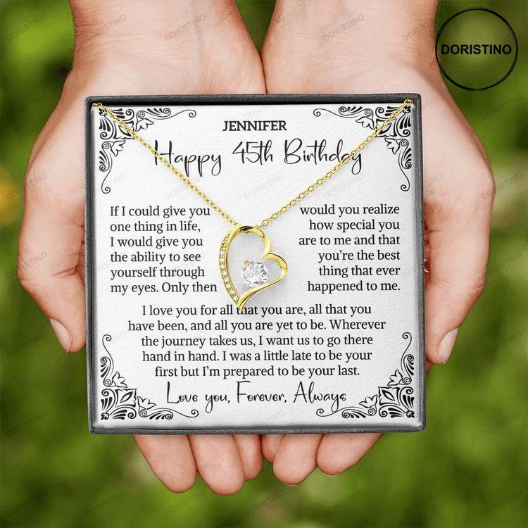 40th Birthday Gift For Wife Girlfriend Gift From Her Man 40th Birthday Forever Love Necklace Doristino Awesome Necklace