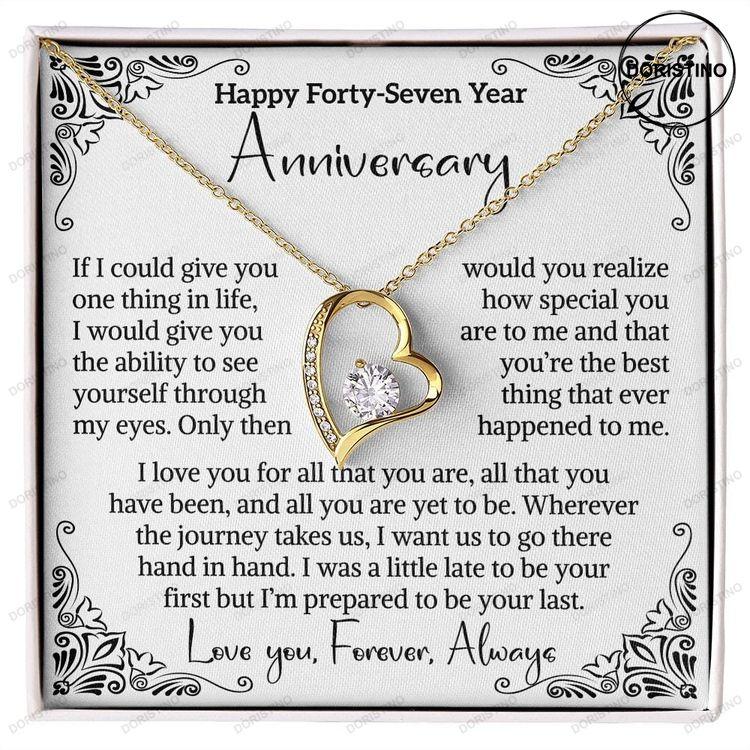 47th Wedding Anniversary Gift For Wife Gold Anniversary Gift Forty Seven Anniversary Gift 47 Year Anniversary Gift For Forever Love Necklace Doristino Trending Necklace