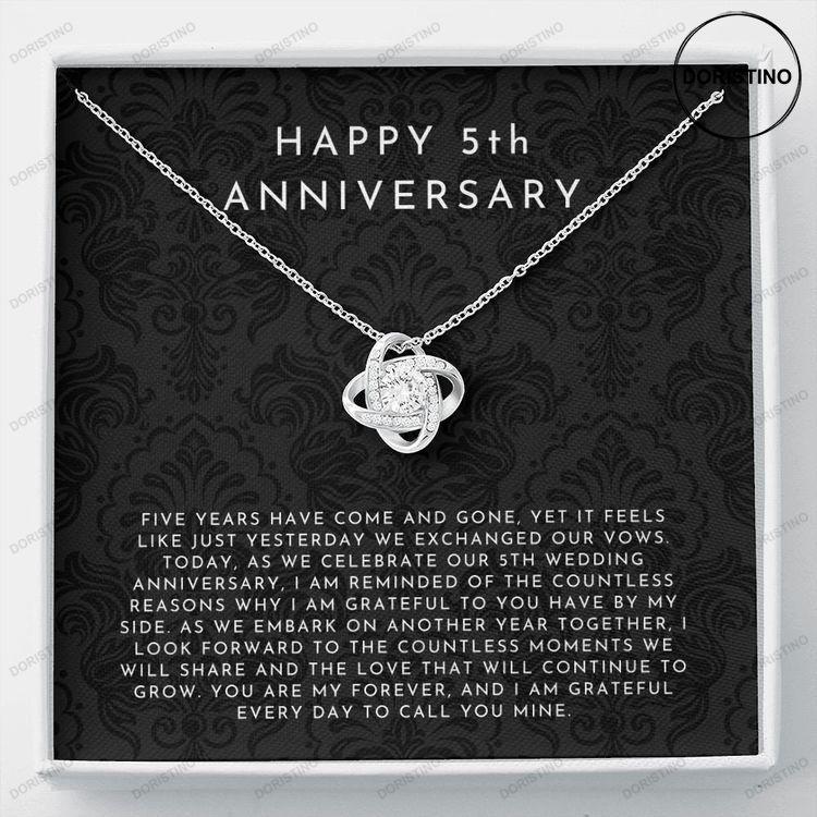 5 Year Anniversary Gift 5th Year Wedding Anniversary Gift 5th Year Anniversary Gift For Her 5 Year Anniversary Gift For Wife Five Year Doristino Limited Edition Necklace