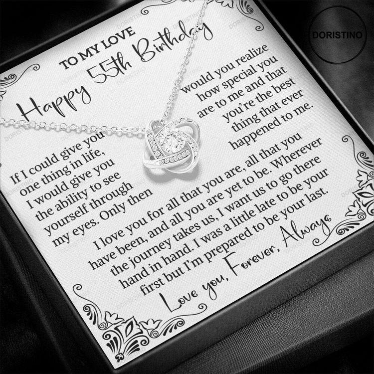 55th Birthday Gift To Her Wife Birthday Gift Love Message Wife Necklace Gift Doristino Limited Edition Necklace