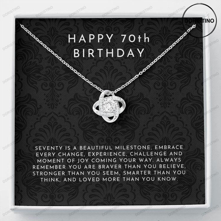 9kt Gold 70th Birthday Necklace - The Original 7 Links for 7 Decades N –  Honey Willow - handmade jewellery
