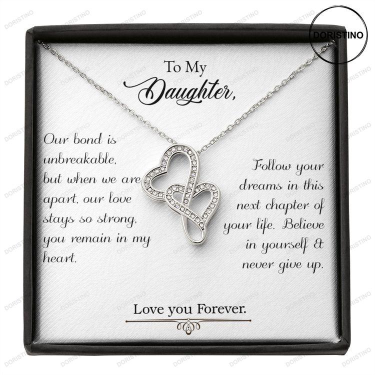 A Beautiful Double Heart Necklace For A Special Daughter From Her Daddy Doristino Trending Necklace