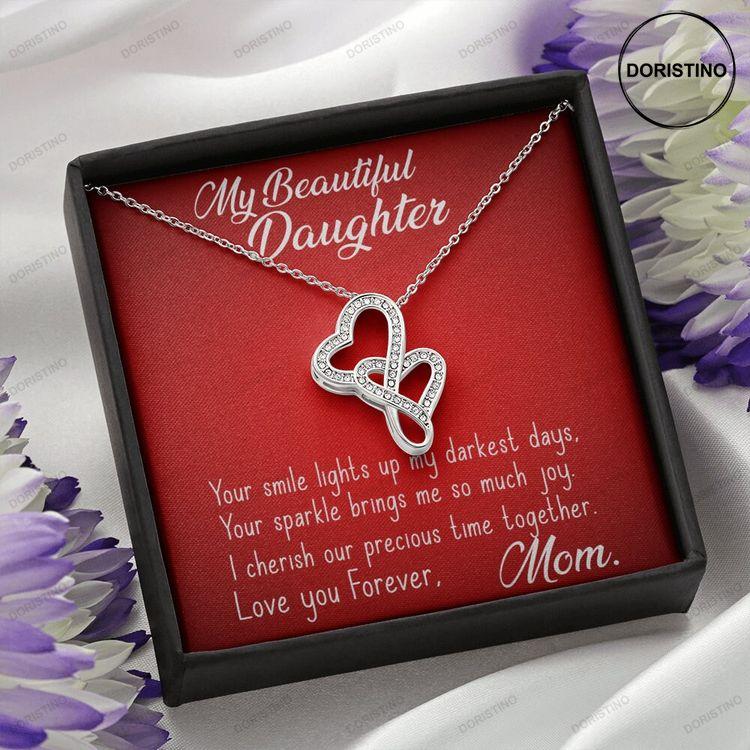 A Beautiful Double Heart Necklace For Your Daughter From Mom Doristino Trending Necklace