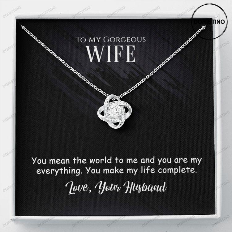 A Beautiful Love Knot Necklace For A Wife A Custom Necklace For Your Wife A Love Knot Necklace For Your Wife Doristino Awesome Necklace