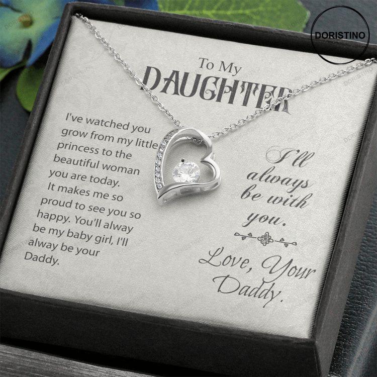 A Dazzling Forever Love Necklace For A Daughter From Her Daddy A Beautiful Heart Necklace For A Girl From Her Father Doristino Trending Necklace