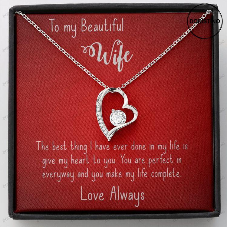 Beautiful Forever Love Necklace Gift For Wife Valentines Gift For Wife Anniversary Gift For Wife Birthday Gift For Wife Doristino Limited Edition Necklace