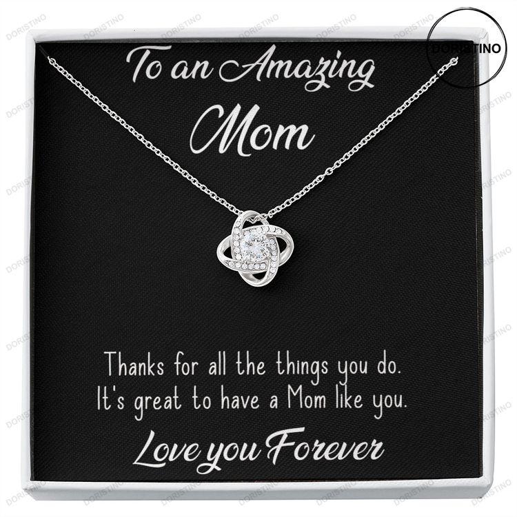 Beautiful Love Knot Necklace For Mom Special Gift For Mom Mothers Day Gift For Mom Birthday Gift For Mom Doristino Awesome Necklace