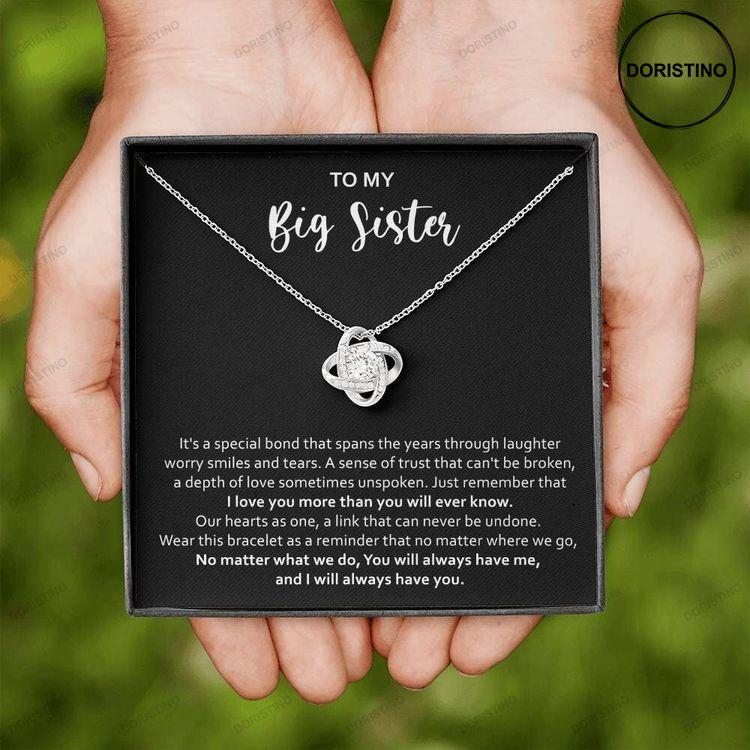 Big Sister Necklace With Message Card To My Big Sister Doristino Awesome Necklace