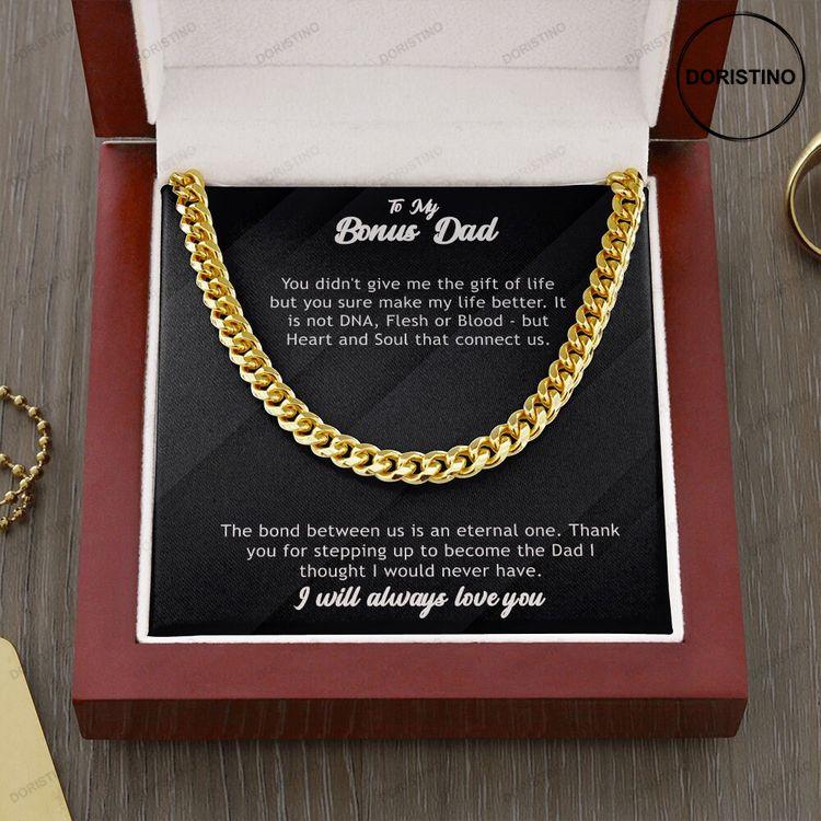 Cuban Chain For A Bonus Dad Gift For A Step Dad Gift For Stepdad Stepfather Gift Stepdaddy Gift Birthday Gift Fathers Day Gift Doristino Awesome Necklace