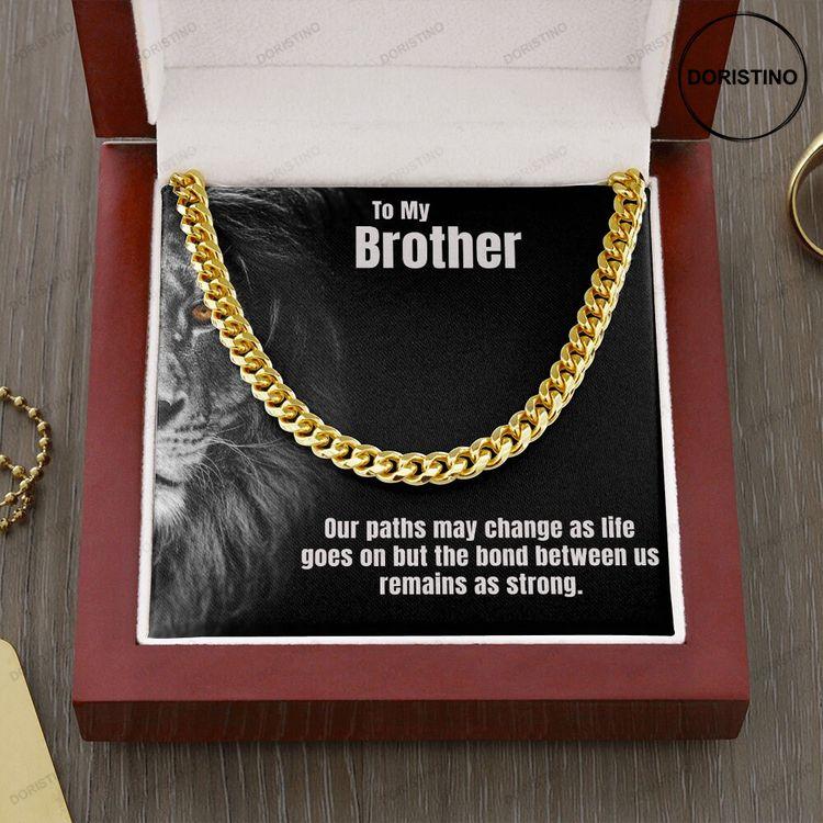 Cuban Link Chain Necklace For A Brother Cuban Chain For Your Brother Gift For My Brother Doristino Limited Edition Necklace