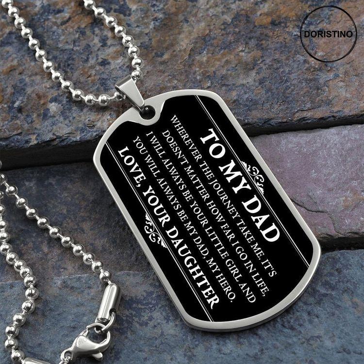 Father daughter dog hot sale tag necklace