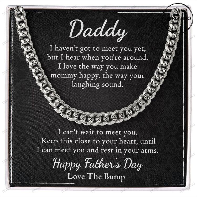 Dad To Be Cuban Necklace From Bump Hospital Gift For New Dad New Dad Gift From Mom Birthday Gift For Dad To Be Fathers Day Gift Doristino Trending Necklace