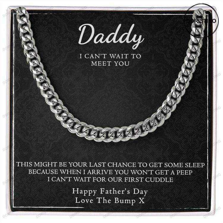 Dad To Be Cuban Necklace From Bump Hospital Gift For New Dad New Dad Gift From Mom Doristino Awesome Necklace