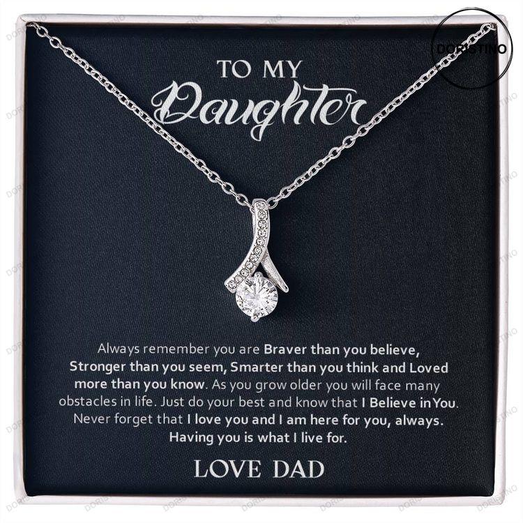 Daughter Gift From Love Dad Alluring Beauty Necklace With Message Card For Daughter Love Doristino Awesome Necklace
