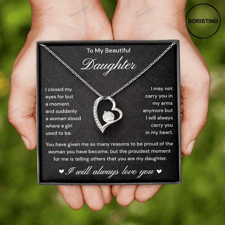 Daughter Gift From Mom And Dad Forever Love Necklace Doristino Limited Edition Necklace
