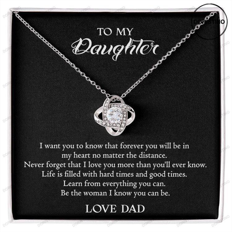 Daughter Love Knot Necklace Gift Daughter Loving Message Card From Dad Doristino Awesome Necklace