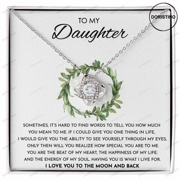 Daughter Love Knot Necklace I Love You To The Moon And Back Doristino Trending Necklace