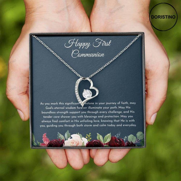First Communion Necklace First Communion Gifts First Holy Communion Gifts First Holy Communion Gifts For A Girl Communion Gift For Her Doristino Limited Edition Necklace