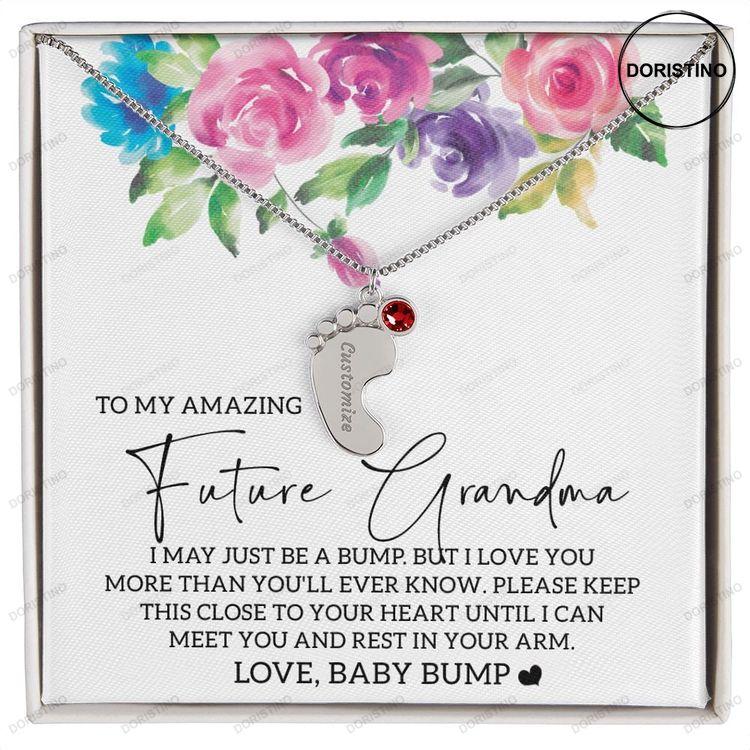 First Time Grandma Baby Announcement Grandparent New Grandma Gift Promoted To Grandma Pregnancy Reveal Gift For New Grandmother Gift Doristino Awesome Necklace