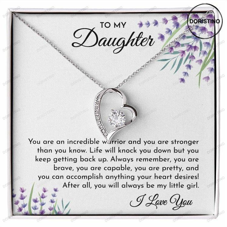 Forever Love Necklace Gift For Daughter Jewelry For Daughter Gift From Dad Mom Doristino Trending Necklace