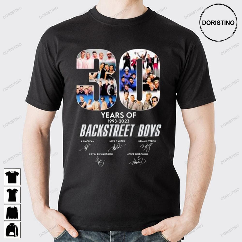 30th Anniversary 1993 2023 Bsb Backstreet Boys Thank Memories Signed Awesome Shirts