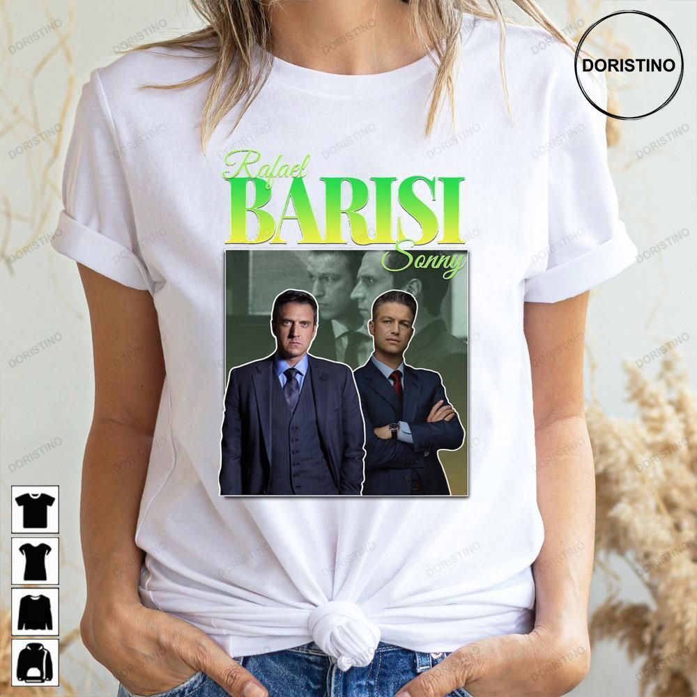 Barisi Sonny Carisi Rafael Barba 90s Inspired Vintage Homage Limited Edition T-shirts