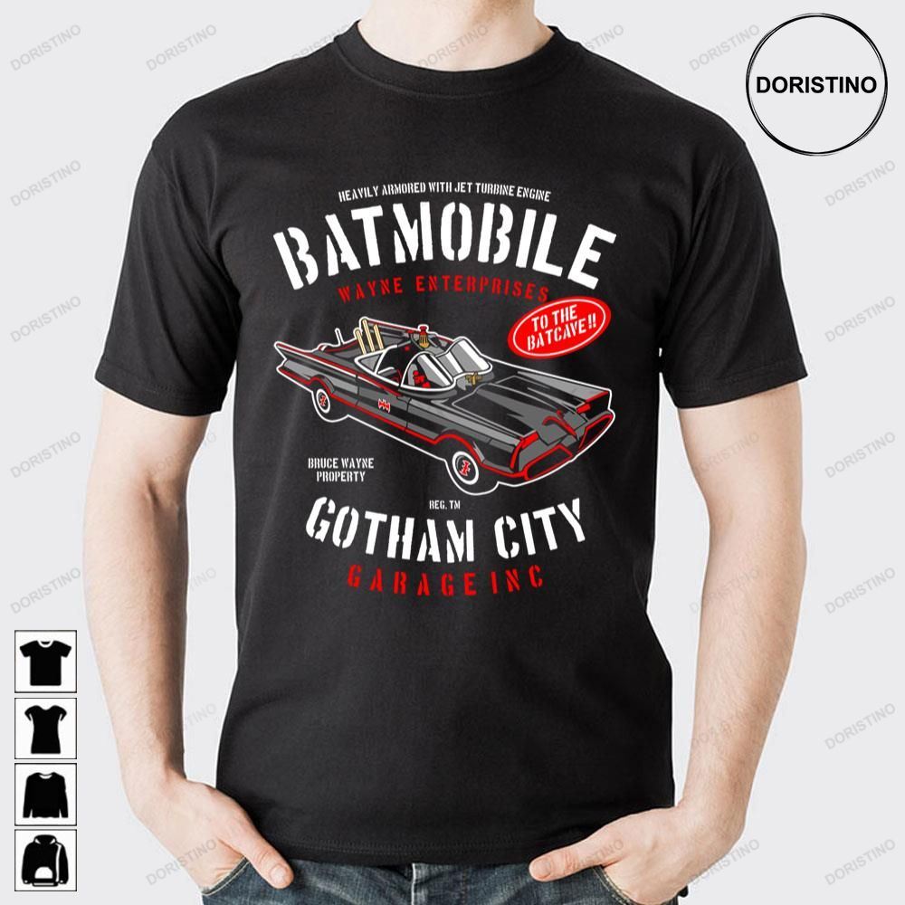 Bat Mobile Wayne Enterprises Gotham City Garage Inc Limited Edition T-shirts