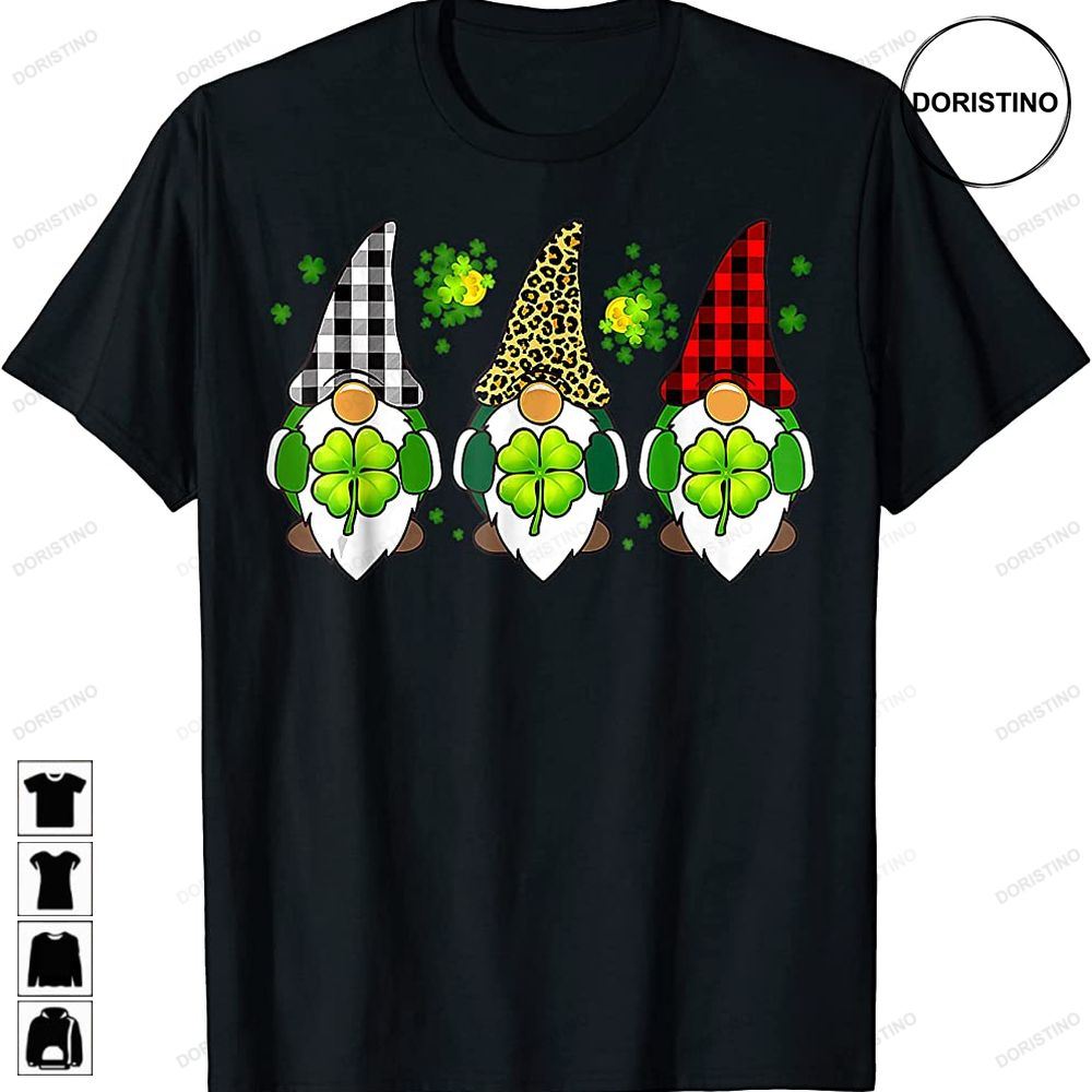 Buffalo Plaid Leopard Gnomies Shamrock St Patricks Day Irish Limited Edition T-shirts