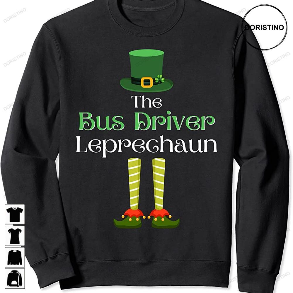 Bus Driver Leprechaun Matching Family St Patricks Day Limited Edition T-shirts