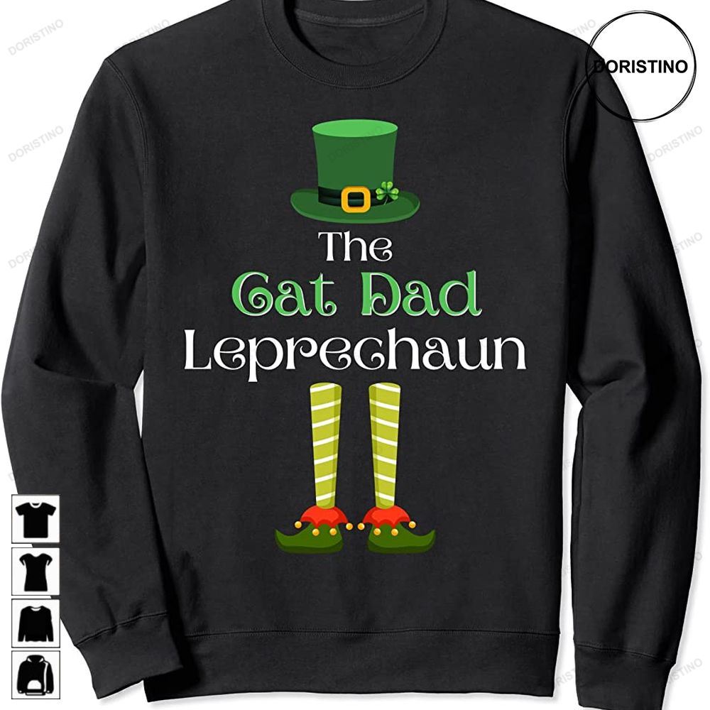 Cat Dad Leprechaun Matching Family Group St Patricks Day Limited Edition T-shirts