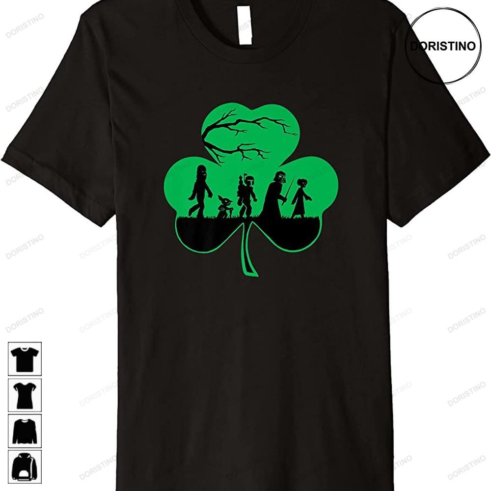 Characters Silhouettes Shamrock St Patricks Day Premium Awesome Shirts