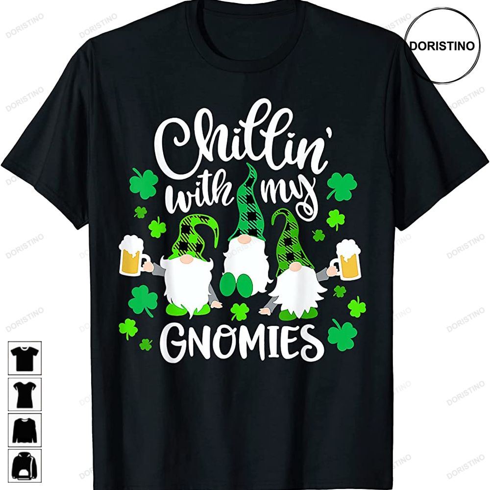 Chillin With My Gnomies Buffalo Plaid Saint Patrick Day Limited Edition T-shirts