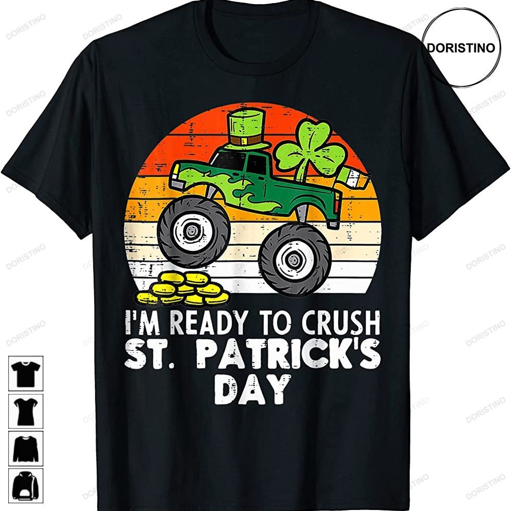 Crush St Patricks Day Monster Truck Paddys Toddler Boys Limited Edition T-shirts