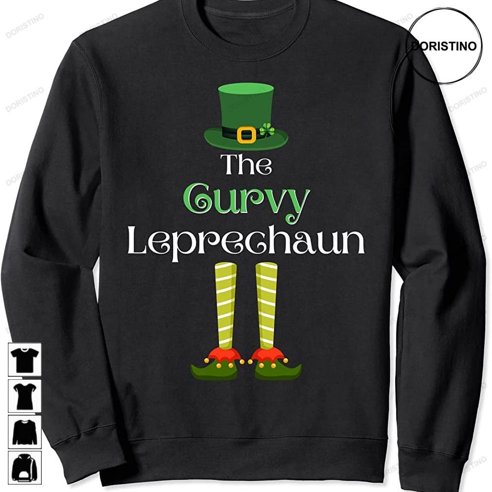 Curvy Leprechaun Matching Family Group St Patricks Day Limited Edition T-shirts