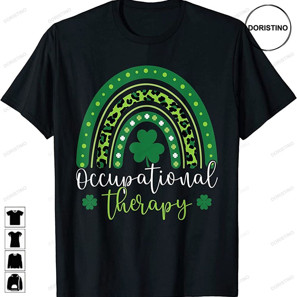 Cute Occupational Therapy Ot St Patricks Day Leopard Rainbow Trending Style