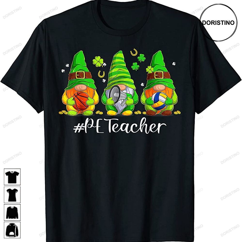 Cute Physical Education Pe Teacher Gnome St Patricks Day Awesome Shirts