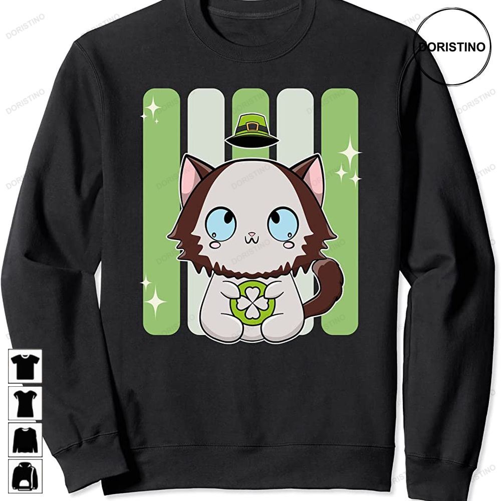 Cute Ragdoll Cat Anime Kitten St Patricks Day Limited Edition T-shirts
