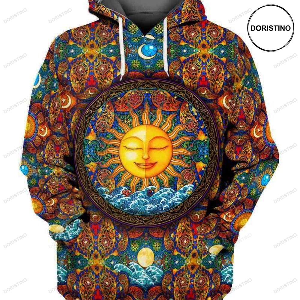 Hippie Sun Awesome 3D Hoodie