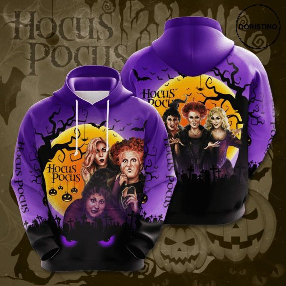 Hocus Pocus Halloween Design Gift For Fan Custom Ed Awesome 3D Hoodie