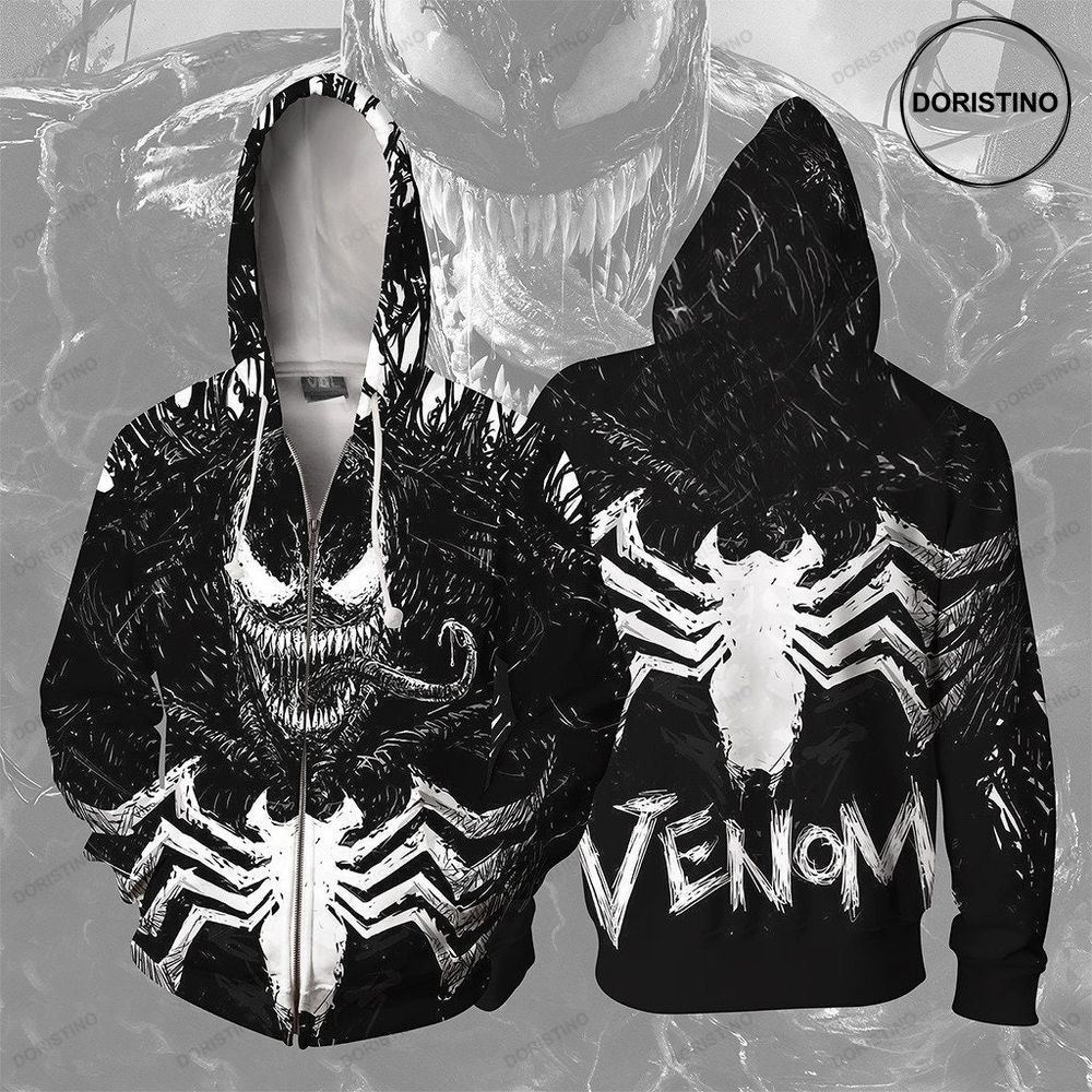 Horror Venom Spider Halloween Awesome 3D Hoodie