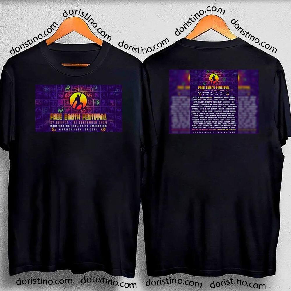 Free Earth Festival 2024 Double Sides Shirt