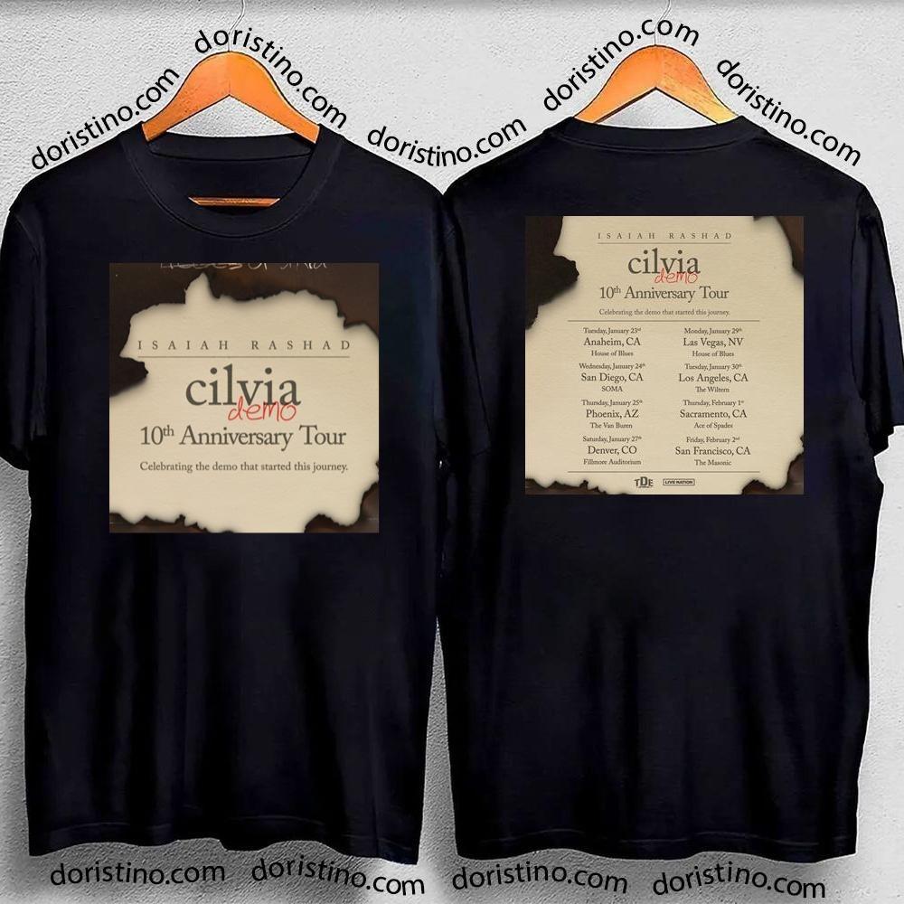 Isaiah Rashad Cilvia Demo 10 Year Anniversary Tour 2024 Double Sides Awesome Shirt