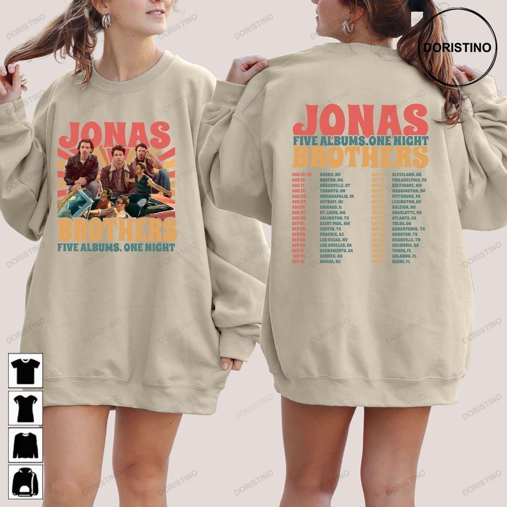 Jonas Brothers Double Sided Tour 2023 Retro Double Sides Awesome Shirt