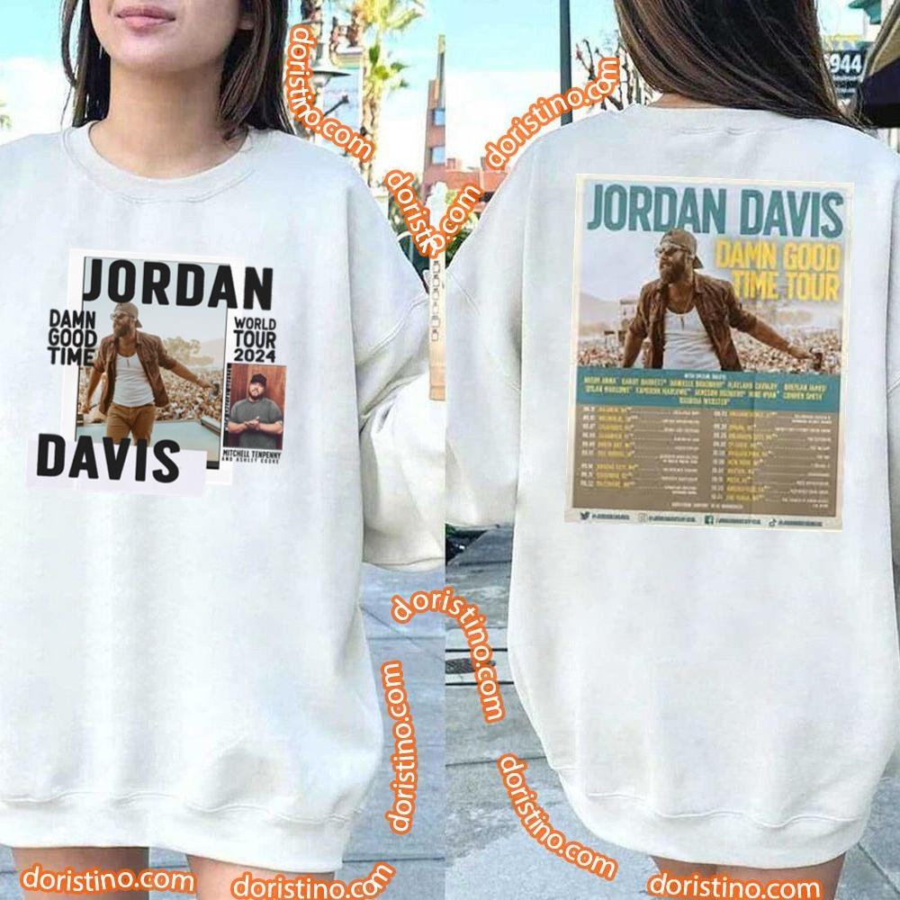 Jordan Davis Tour 2024 Double Sides Tshirt