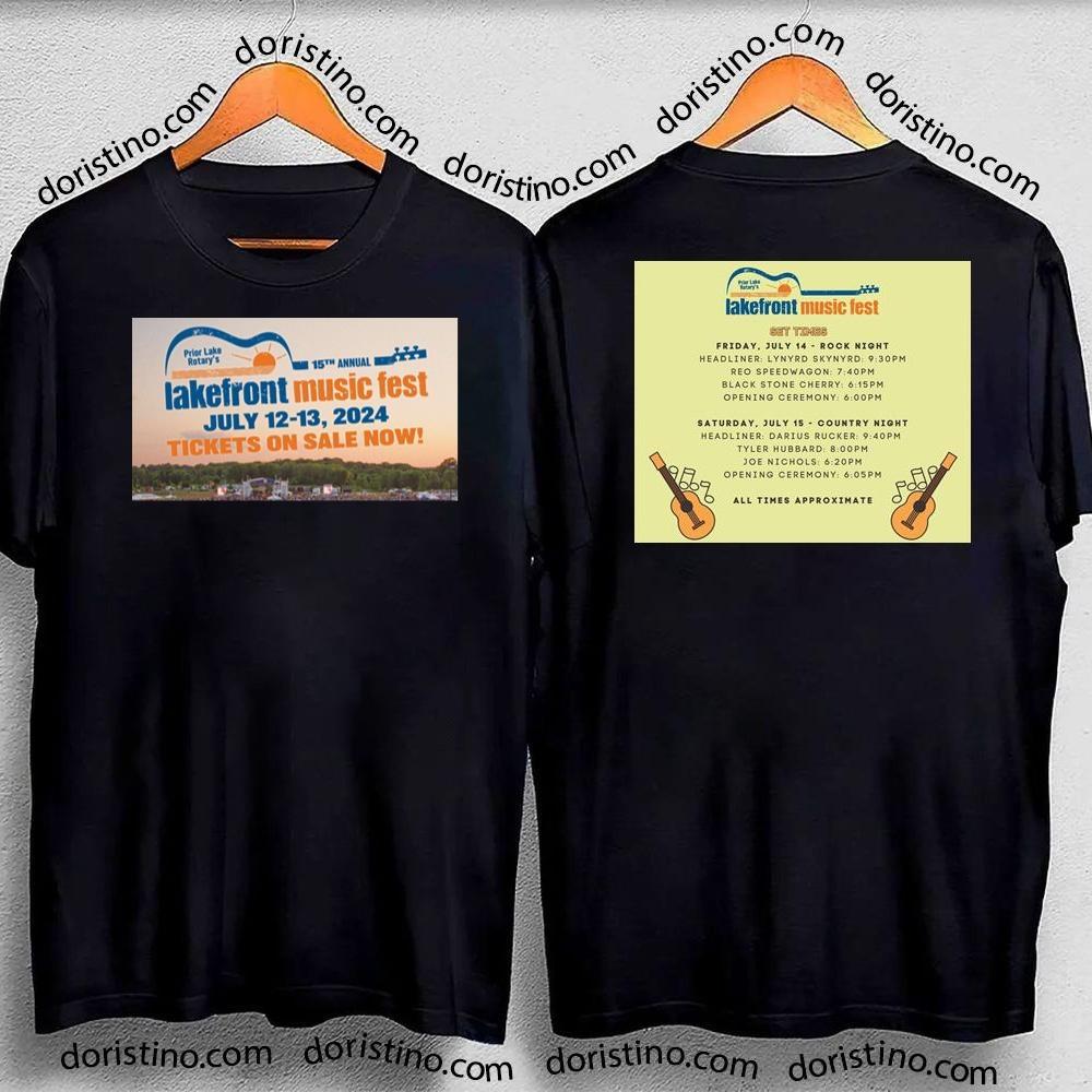 Lakefront Music Fest 2024 Double Sides Awesome Shirt